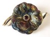 VINTAGE 50s LARGE PETROL EFFECT FLOWER BROOCH 