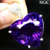 65.80Alluring Purple Amethyst Silver 925 Pendant NR! 