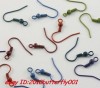 Free Ship! 100pcs mixed color metal earring hooks 