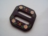 Vintage Belt Buckle Decorated with Flowers circa 1920s 