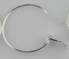 Free Ship! 50pcs silver plated metal round earring hook 