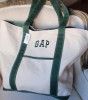 ♥ GAP ♥ HANDBAG BOLSO NUEVO CANVAS BEIGCON ETIQUETAS ♥  