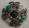 Vintage Agate CELTIC Brooch by MIRACLE on original card 