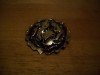 Vintage Flattened Rose Silver Metal Brooch 1980's 