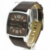 P617 Steel Vogue Men/Women Watch Brown Leather Cuff 