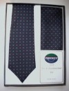 BNIB NAVY SILK TIE & HANDKERCHIEF SET IDEAL XMAS GIFT 