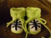 Babyschuhe handgestrickt pistazie Schnee Socken Baby 8c