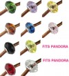 10 Mixed colours crystal beads fit charm bracelet 