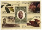 Ecuador CACAO CHOCOLATE stamp on stamp. Tree Flower MNH 