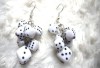 D1030 Cute Playing Latest White Resin Dice Earrings Top 