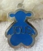 5pcs Blue Enamel Bear Charms R8514 