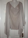 PAGE FLYNN CREAM LAYERD WATERFALL CARDIGAN SIZE M 