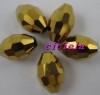 50pc golden Rugby Swarovski Crystal AB Bead 8x6mm #432 