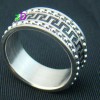 B9071 chain silver mans 316L Stainless Steel Ring sz11 