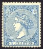 SPAIN #82 (Ed #81) Mint - 1866 4c Blue 