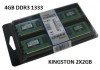 MEMORIA RAM 4GB KINGSTON DDR3 1333 2X2GB PRECINTADA 