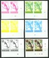 SIERRA LEONE 1980: 10 CENT PARROT COLOUR PROOF SET OF 6 