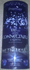 Premier 100 LED Connectable Cool White Christmas Lights 