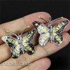 CHARMING !! BLACK STERLING 925 SILVER BUTTERFLY EARRING 