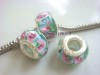 100pcs Mixed Glass Lampwork Beads fits Charm Bracelet 