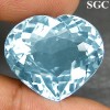 24.86 ct. Flawless Heart Facet Blue Aquamarine NR! 