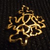 MONET GOLD  BROOCH - 80S VINTAGE--PRETTY LEAF DESIGN 