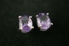 RHODIUM Plated 925 SILVER ROYAL AMETHYST Earrings 1.7 C 