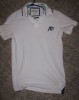 Mens Small S Aeropostale Polo White w/ Blue 