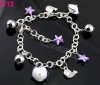 Lampwork Murano Glass Charm Chain Ankle Bracelet t112 