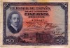 BILLET ESPAGNE 50 PESETAS 1927 