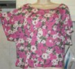 TOPSHOP-Pink floral pattern oversized top-size 10 