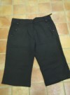 Papaya Black Pinstripe 3/4 Length Trousers Size 16 