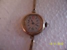 LADIES PRE 1914 G/ PLATED 10 JEWEL CYL.WATCH &EXPANDER 