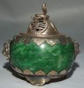 ASIAN TIBETAN JADE SNAKE LID OLD INCENSE BURNER▲▲▲ 