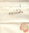 1823 Prefilatelia carta de S.Coloma Queralt a Tarragona