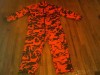 Insulated men's XL orange camo hunting ski snow suit  