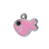 20pcs enamel pink fish charm W18997 