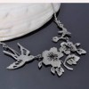 Swallow Plum Flower Tibet Silver Necklace Pendant L523 