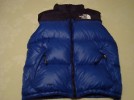 North Face Vest Nuptse 700 Fill Down Large Royal/black 