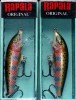 2 RAPALA F-5 ORIGINAL FLOATING MINNOWS RAINBOW TROUT 