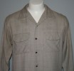 Vtg 50s Woven RAYON TEXTURED Rockabilly Loop SHIRT ML 