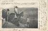 Jakt Sierra Morena hunt horse men guns Spain Postcard 