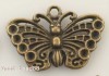 Free ship30pcs gold plated butterfly pendants26x18mm 