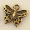 Free ship 40pcs gold plated butterfly pendants6.5x15mm 