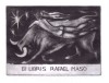 Exlibris/bookplate mezzotint M.J. Colom (ESP) 