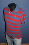 Vtg ABERCROMBIE fitch MOOSE Polo STRIPY shirt Small/S 