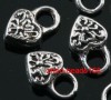 free 60pcs tibetan silver heart charms pendants 10mm 