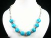 Exquisite Jewelry tibet silver turquoise necklace 