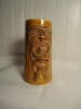 Vintage Tiki Bearing Teeth Brown Japan Tiki Mug HTF 