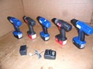 LOT OF FIVE 18V CORDLESS DRILLS MODEL 91396 AND 66965 